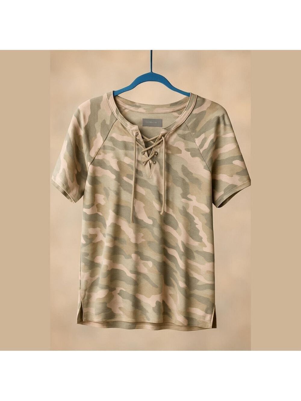Sonoma Olive Tan Cream Camo Short Sleeve Tee Large
